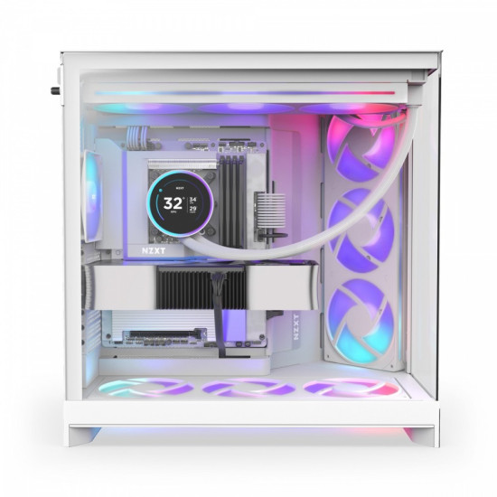 Obudowa H9 FLOW RGB+ Midi tower z oknem biała 