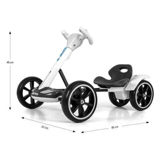 Gokart na akumulator Bolt biały