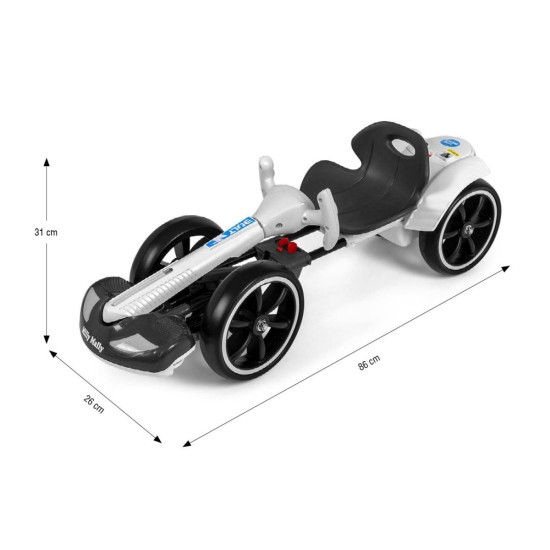 Gokart na akumulator Bolt biały
