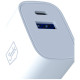 Ładowarka sieciowa 30W USB-A USB-C PD3.0 QC4+ FlowPower biała 