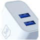 Ładowarka sieciowa 10W 2xUSB-A 2,4A FlowPower biała 
