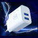Ładowarka sieciowa 10W 2xUSB-A 2,4A FlowPower biała 