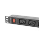 Listwa zasilająca rack PDU 19 cali 1U 16A 2M 4X C19 6X IEC C13 C20 czarna