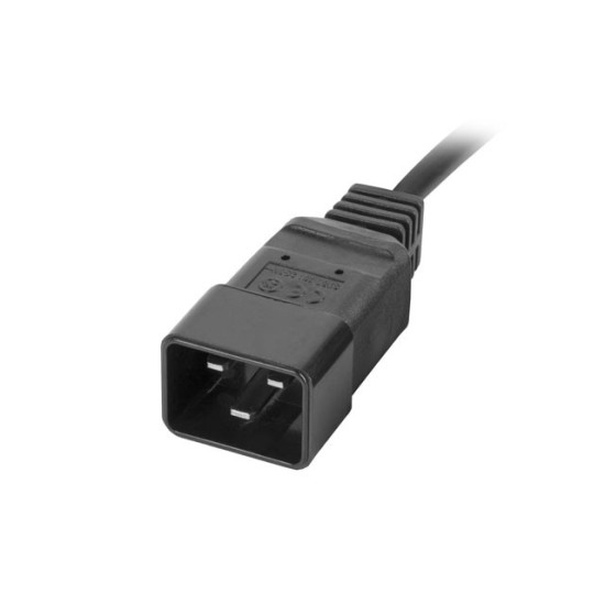 Listwa zasilająca rack PDU 19 cali 1U 16A 2M 4X C19 6X IEC C13 C20 czarna