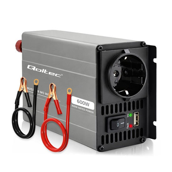 Przetwornica napięcia MS Wave | 12V na 230V | 300/600W 