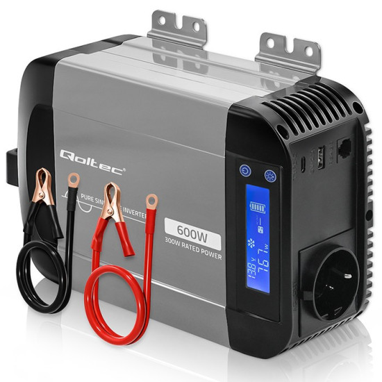 Przetwornica napięcia Pure Sine Wave | 12V na 230V | 300/600W 