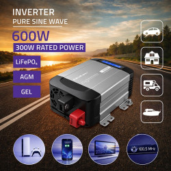 Przetwornica napięcia Pure Sine Wave | 12V na 230V | 300/600W 