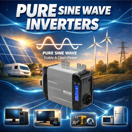 Przetwornica napięcia Pure Sine Wave | 12V na 230V | 300/600W 
