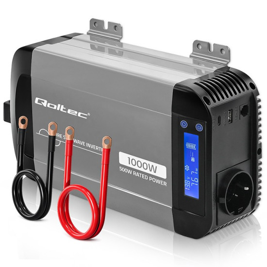 Przetwornica napięcia Pure Sine Wave | 12V na 230V | 500/1000W 