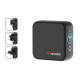 Ładowarka Mini GaN 100W Smart TFT 2xUSB-C 1xUSB-A UE/UK/USA 