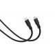 Kabel połączeniowy silikonowy USB-C-USB-C | USB 4 ver.2.0 80Gbps | 8K@60Hz | PD 3.1 240W| 0,5m | czarny