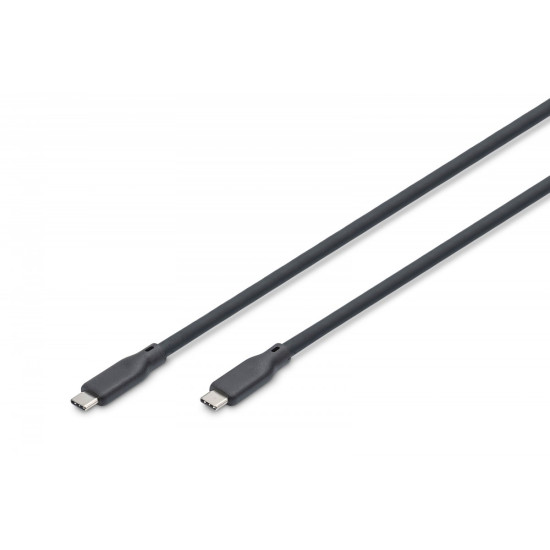 Kabel połączeniowy silikonowy USB-C-USB-C | USB 4 ver.2.0 80Gbps | 8K@60Hz | PD 3.1 240W| 0,5m | czarny