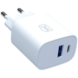 Ładowarka sieciowa 25W USB-A USB-C PD QC4+ FlowPower biała 