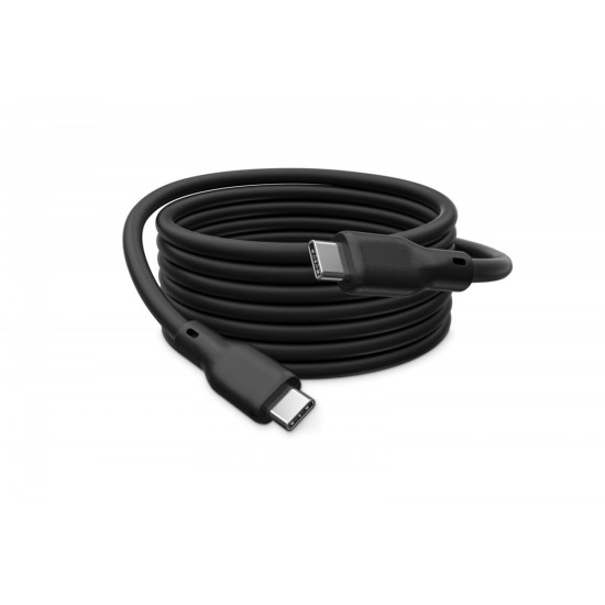 Kabel połączeniowy silikonowy USB-C-USB-C | USB 4 ver.2.0 80Gbps | 8K@60Hz | PD 3.1 240W| 1,0m | czarny