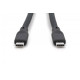 Kabel połączeniowy silikonowy USB-C-USB-C | USB 4 ver.2.0 80Gbps | 8K@60Hz | PD 3.1 240W| 1,0m | czarny