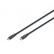 Kabel połączeniowy silikonowy USB-C-USB-C | USB 4 ver.2.0 80Gbps | 8K@60Hz | PD 3.1 240W| 1,0m | czarny