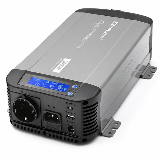 Przetwornica napięcia Pure Sine Wave | 12V na 230V | 1000/2000W |UPS BYPASS 