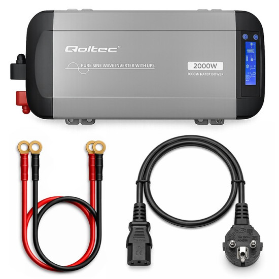 Przetwornica napięcia Pure Sine Wave | 12V na 230V | 1000/2000W |UPS BYPASS 