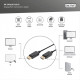 Kabel połączeniowy DisplayPort z zatrzaskami 4K 60Hz UHD Typ DP/DP M/M czarny 1m