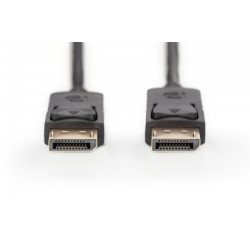 Kabel połączeniowy DisplayPort z zatrzaskami 1080p 60Hz FHD Typ DP/DP M/M czarny 5m