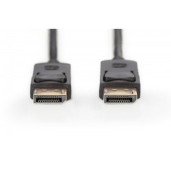 Kabel połączeniowy DisplayPort z zatrzaskami 1080p 60Hz FHD Typ DP/DP M/M czarny 2m