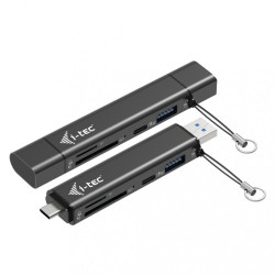 Czytnik kart USB-C/USB-A Dongle SD TF 2xUSB