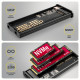 EEM2-SD2B Obudowa zewnętrzna aluminiowa bezśrubowa USB-A/C 3.2 Gen2 M.2 NVMe/SATA wyświetlacz LED, czarny