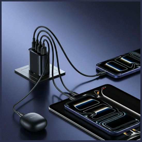 Ładowarka sieciowa 40W 2xUSB-A 2xUSB-C czarna 