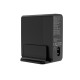 Ładowarka uniwersalna GaN 140W LCD 3xUSB-C 2xUSB-A czarna