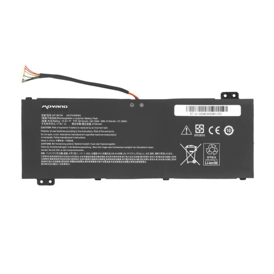 Bateria AP18E7M do Acer AN515-54 AN517-51 - 3815 mAh (58.75 Wh)