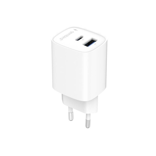 Ładowarka uniwersalna 1xUSB-C/A QC 3.0 PD 30W biała