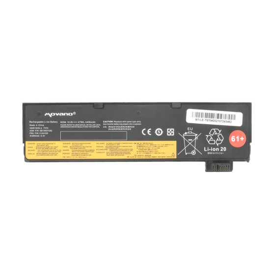 Bateria SB10K97582 do Lenovo ThinkPad T470 T570 - 4400 mAh (47 Wh)