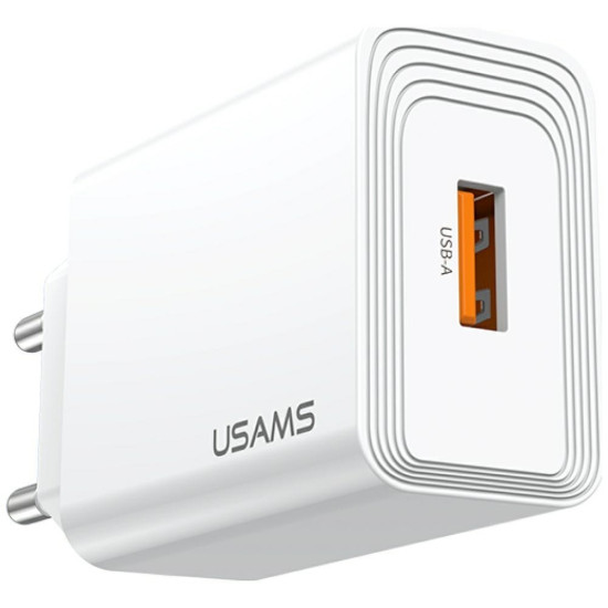 Ładowarka sieciowa T69 18W USB-A biała 