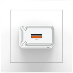 Ładowarka sieciowa T69 10,5W 2,1A USB-A biała 