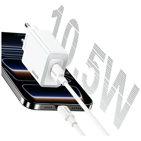 Ładowarka sieciowa T69 10,5W 2,1A USB-A biała 