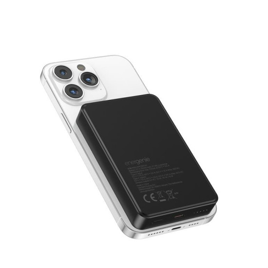 PowerBank 10000mAh 1xUSB-C PD 20W bezprzewodowy 15W czarny