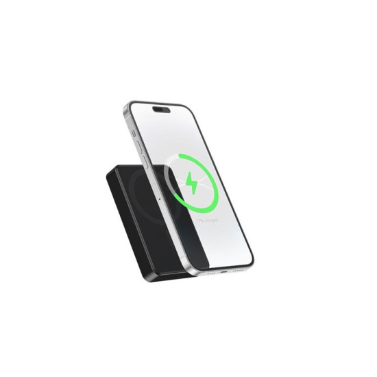PowerBank 10000mAh 1xUSB-C PD 20W bezprzewodowy 15W czarny