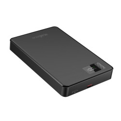 PowerBank 10000mAh LCD 1xUSB-C 20W bezprzewodowy 15W czarny