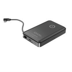 PowerBank 10000mAh bezprzewodowy 15W USB-C 20W z podstawką, czarny