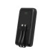PowerBank 20000mAh ze zintegrowanymi kablami QC 3.0 LCD 20W czarny