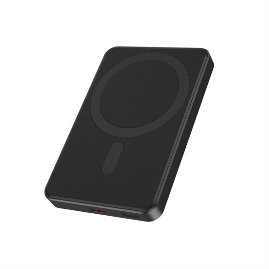 PowerBank bezprzewodowy, magnetyczny 5000mAh 15W czarny