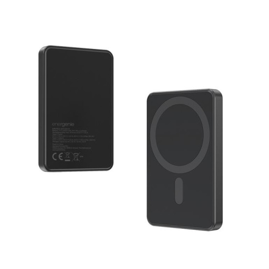 PowerBank bezprzewodowy, magnetyczny 5000mAh 15W czarny