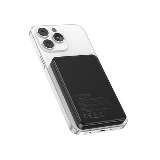 PowerBank bezprzewodowy, magnetyczny 5000mAh 15W czarny