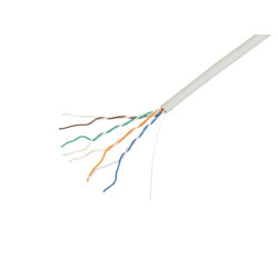 Kabel LAN UTP kat.5e 305m drut CU LSZH CPR+FLUKE PASSED szary