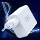 Ładowarka sieciowa 45W PD 3.0 QC4+ USB-A USB-C biała 