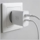 Ładowarka sieciowa 45W PD 3.0 QC4+ USB-A USB-C biała 