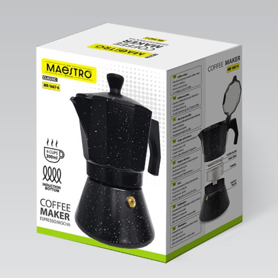 Kawiarka espresso/mocha Granite 300 ml, 6 filiżanek  MR-1667-6 