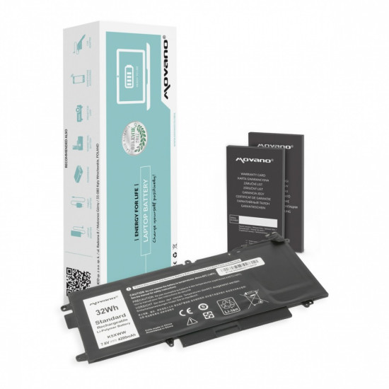 Bateria K5XWW do Dell Latitude 5289 7390 2-in-1 - 4200 mAh (32 Wh)