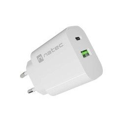 Ładowarka sieciowa Ribera 1xUSB-A 1xUSB-C 20W biała 