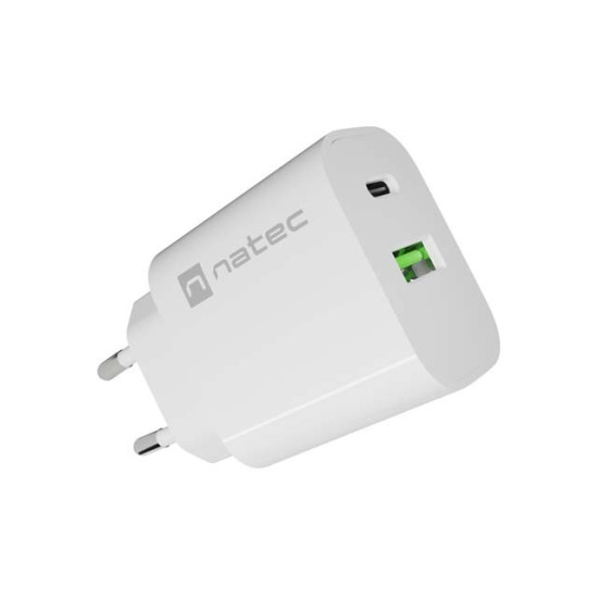 Ładowarka sieciowa Ribera 1xUSB-A 1xUSB-C 20W biała 